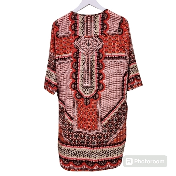 ANTHROPOLOGIE Fig and Flower Boho Tunic Top, sz S - Picture 2 of 9